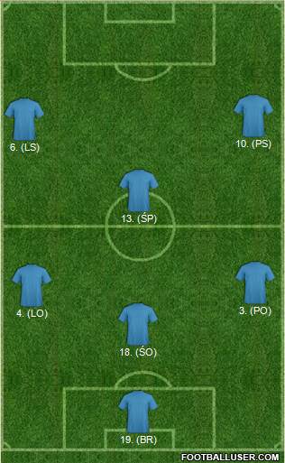 Dream Team 3-5-2 football formation