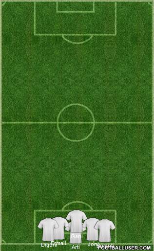 Champions League Team 5-3-2 football formation