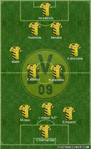 Borussia Dortmund 4-2-3-1 football formation