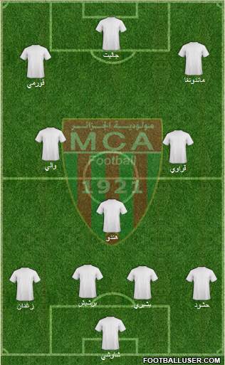 Mouloudia Club d'Alger 4-3-3 football formation