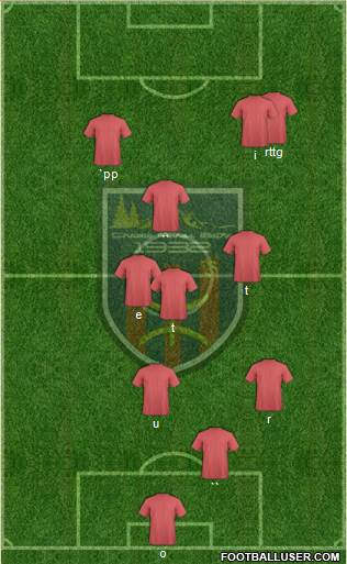 Chabab Aurès Batna 3-5-1-1 football formation