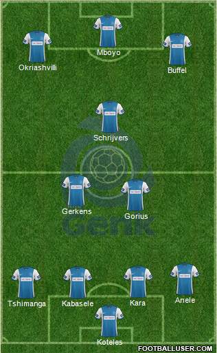 K Racing Club Genk 4-3-3 football formation