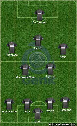 K Racing Club Genk 4-2-3-1 football formation