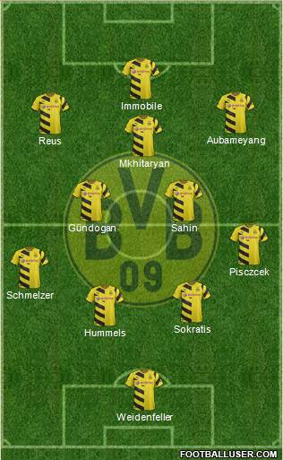 Borussia Dortmund 4-2-3-1 football formation