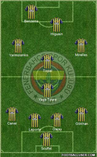Fenerbahçe SK Formation 2015