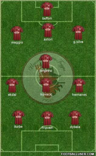 Foggia 3-4-3 football formation