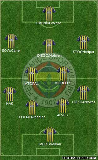 Fenerbahçe SK Formation 2015