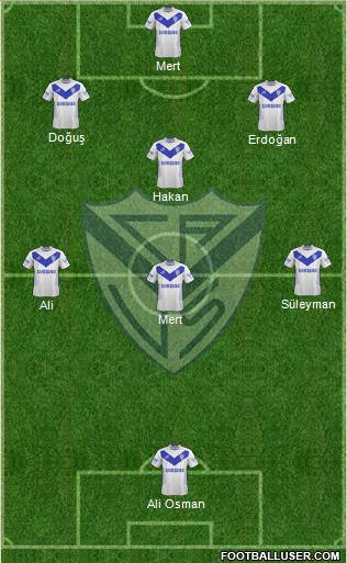 Vélez Sarsfield 4-4-1-1 football formation