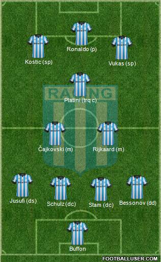 Racing Club 4-2-1-3 football formation