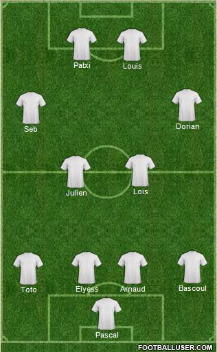 Dream Team 4-4-2 football formation