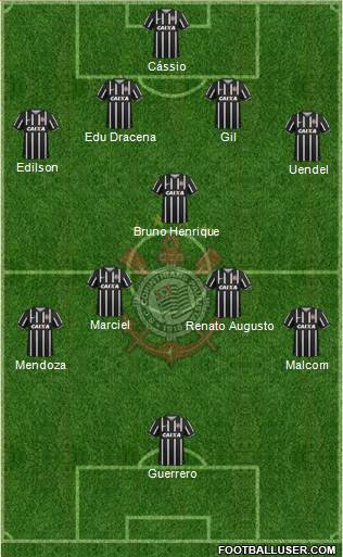 SC Corinthians Paulista 4-1-4-1 football formation