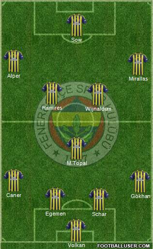 Fenerbahçe SK Formation 2015