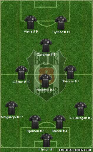 Besiktas JK Formation 2015