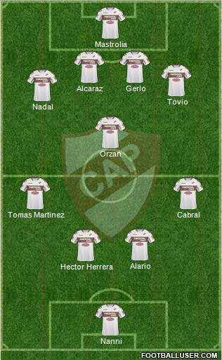 Platense football formation