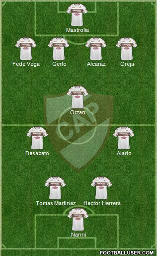 Platense football formation