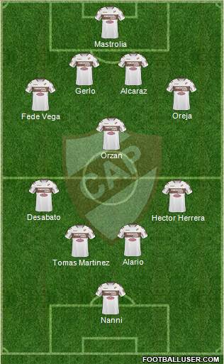 Platense football formation