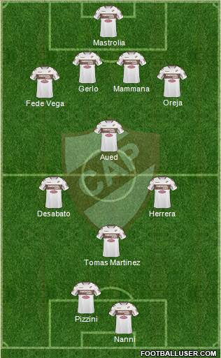 Platense 4-2-3-1 football formation