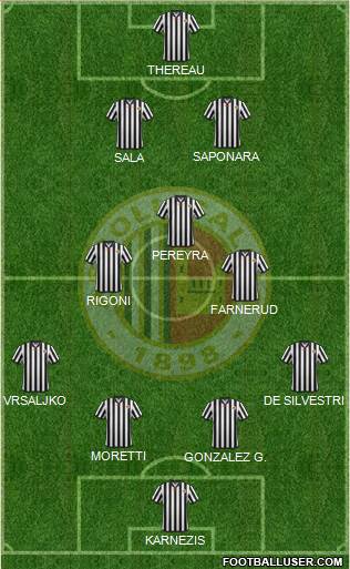 Ascoli 4-3-2-1 football formation