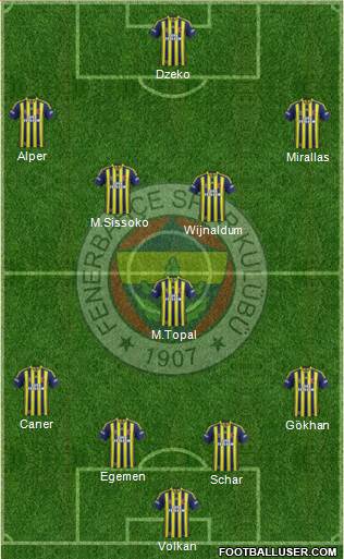 Fenerbahçe SK Formation 2015