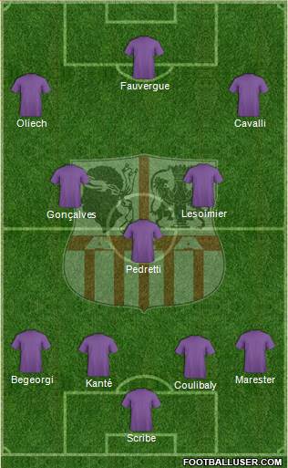 Athletic Club Ajaccien Football Formation 2015