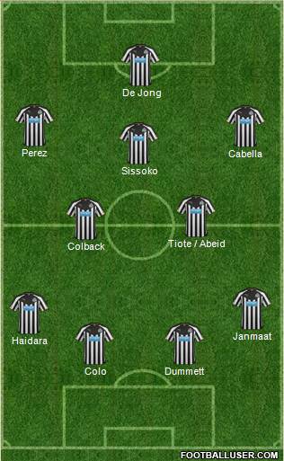 Newcastle United Formation 2015