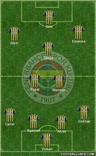 Fenerbahçe SK Formation 2015