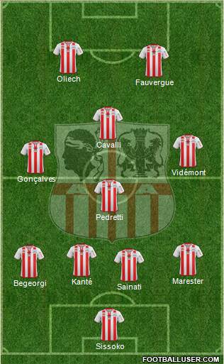 Athletic Club Ajaccien Football Formation 2015