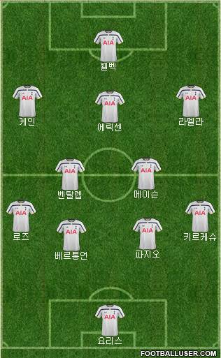 Tottenham Hotspur Formation 2015