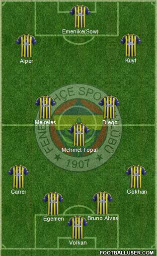 Fenerbahçe SK Formation 2015