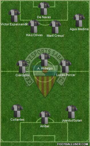 C.E. Sabadell Formation 2015
