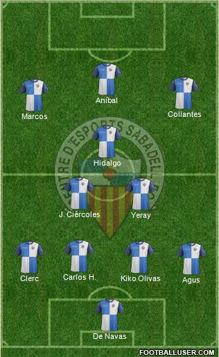 C.E. Sabadell Formation 2015