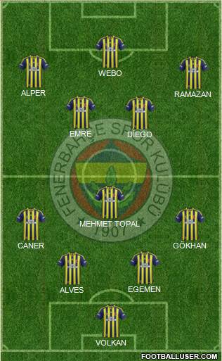 Fenerbahçe SK Formation 2015