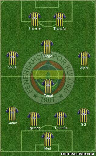 Fenerbahçe SK Formation 2015