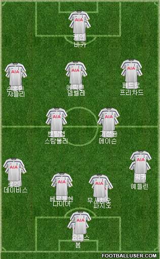 Tottenham Hotspur Formation 2015