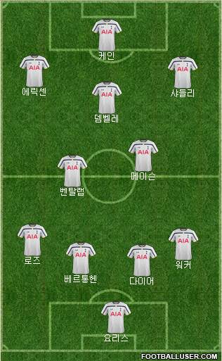 Tottenham Hotspur Formation 2015