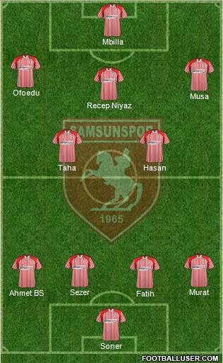 Samsunspor Formation 2015