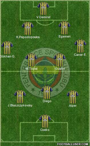 Fenerbahçe SK Formation 2015