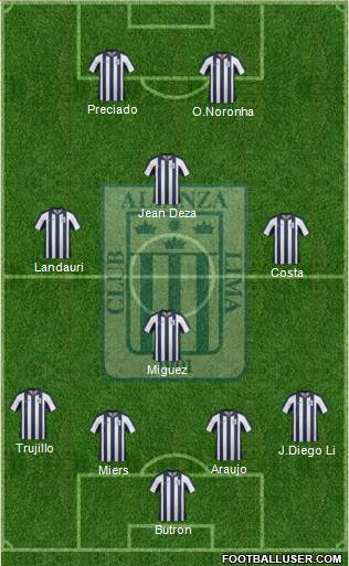 C Alianza Lima Formation 2015