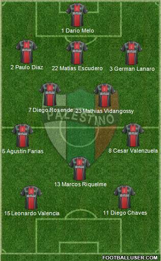 CD Palestino S.A.D.P. Formation 2015