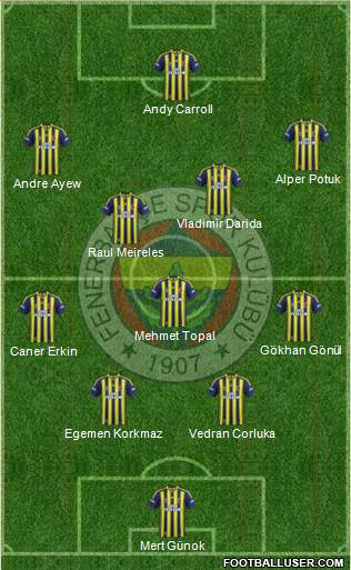 Fenerbahçe SK Formation 2015