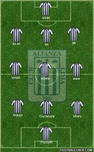 C Alianza Lima Formation 2015