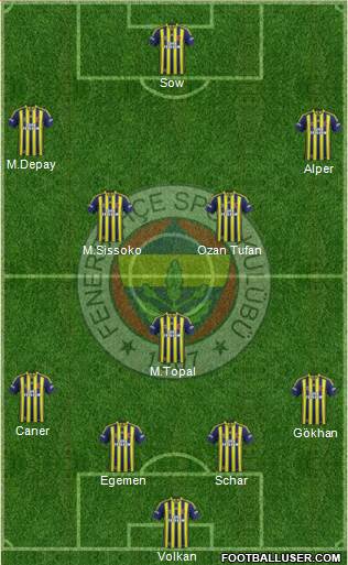 Fenerbahçe SK Formation 2015