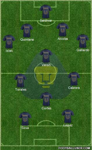 Club de Fútbol Universidad Formation 2015