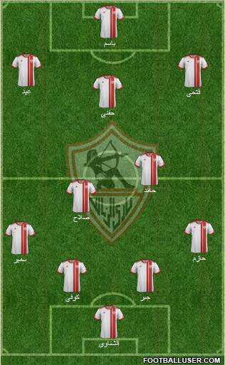 Zamalek Sporting Club Formation 2015