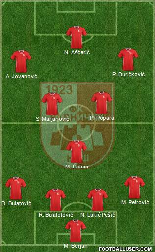 FK Radnicki Nis Formation 2015