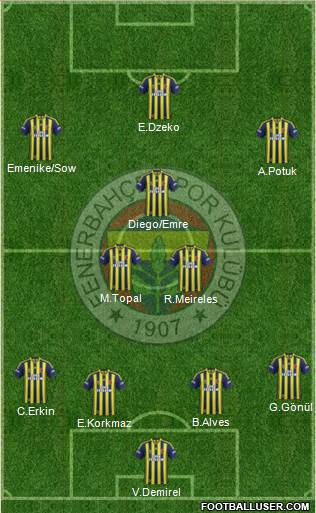 Fenerbahçe SK Formation 2015