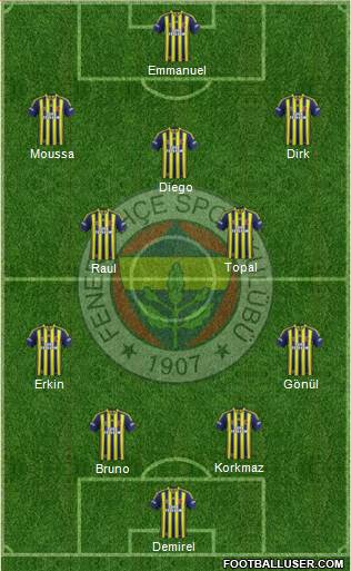 Fenerbahçe SK Formation 2015