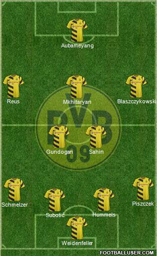 Borussia Dortmund Formation 2015