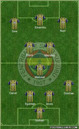 Fenerbahçe SK Formation 2015