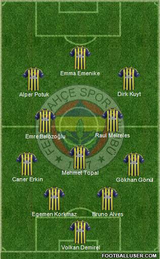 Fenerbahçe SK Formation 2015